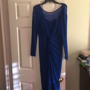 Blue long sleeve dress